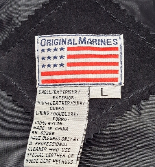 Original Marines Blue Suede Vest  Size L - Picture 4 of 4